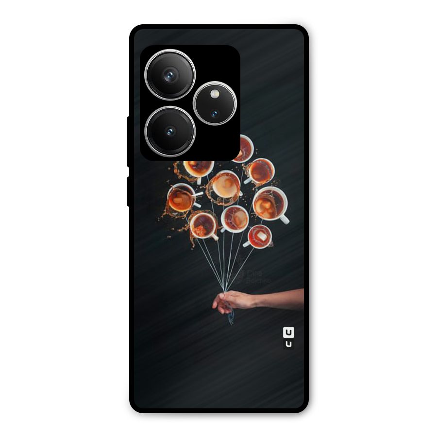 Coffee Balloon Metal Back Case for Realme GT 6