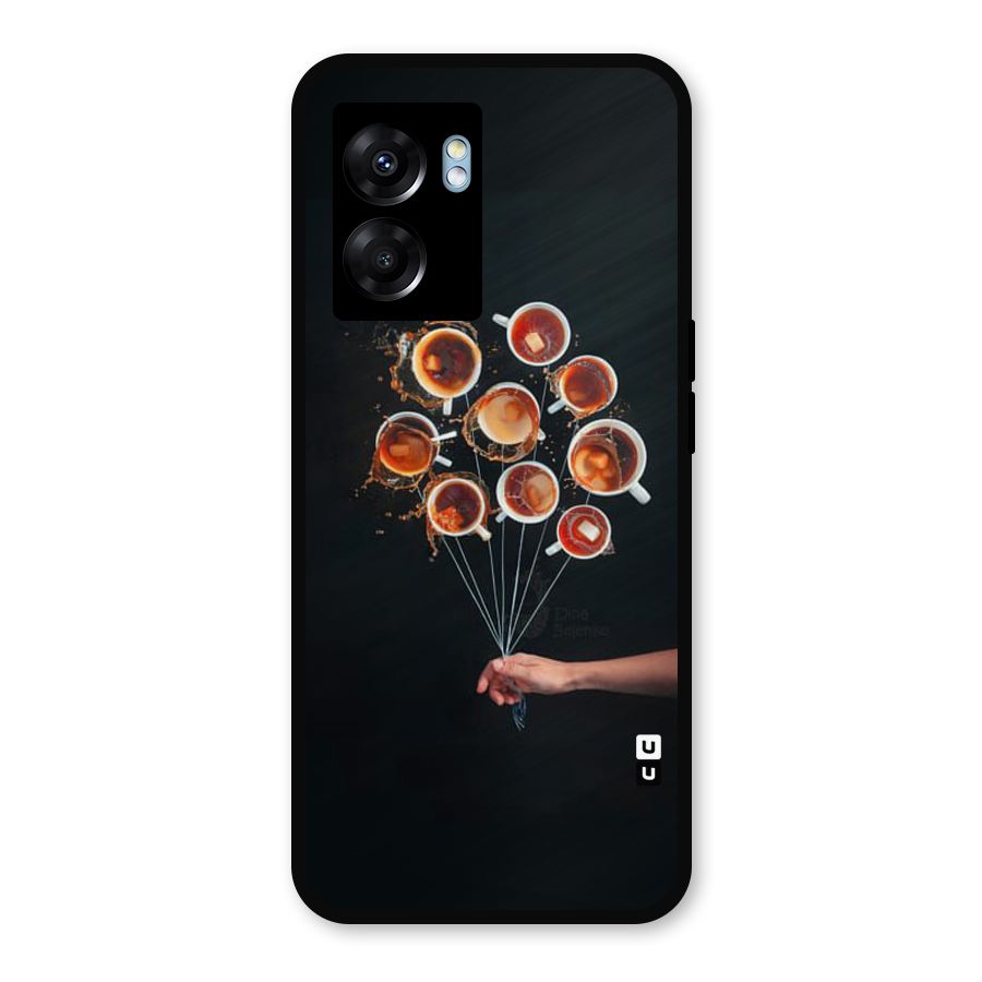 Coffee Balloon Metal Back Case for Realme Narzo 50 5G