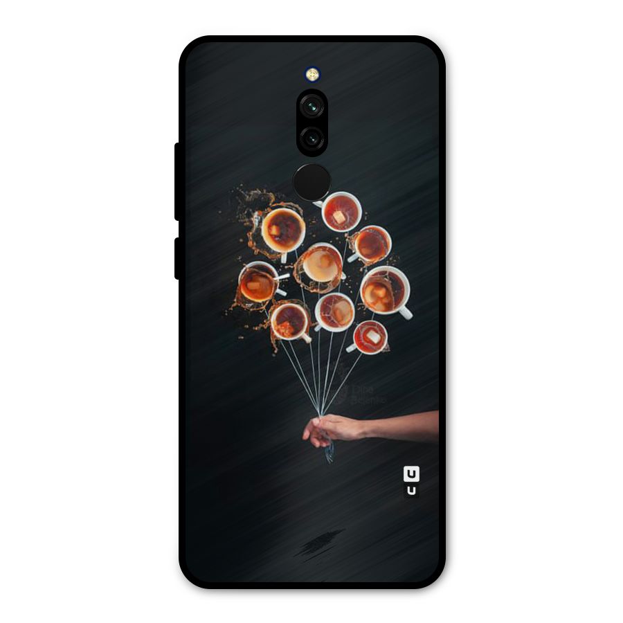 Coffee Balloon Metal Back Case for Redmi 8