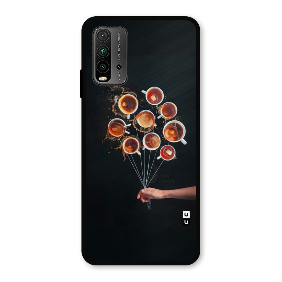 Coffee Balloon Metal Back Case for Redmi 9 Power