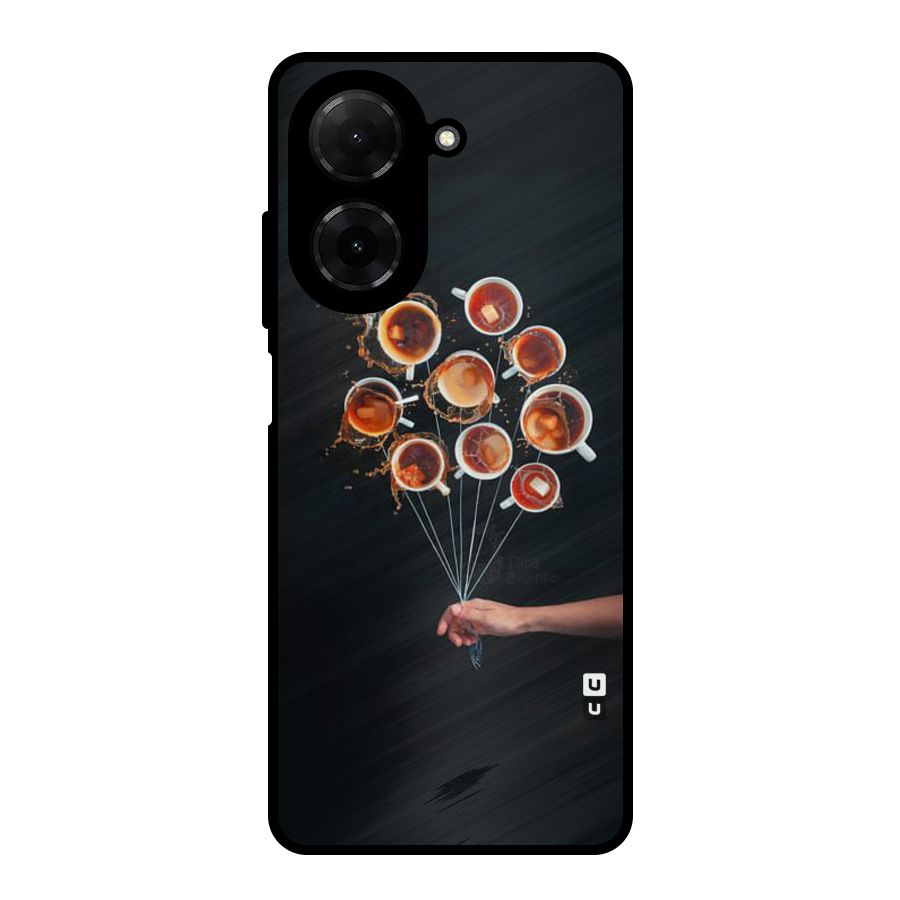 Coffee Balloon Metal Back Case for Redmi A5 4G