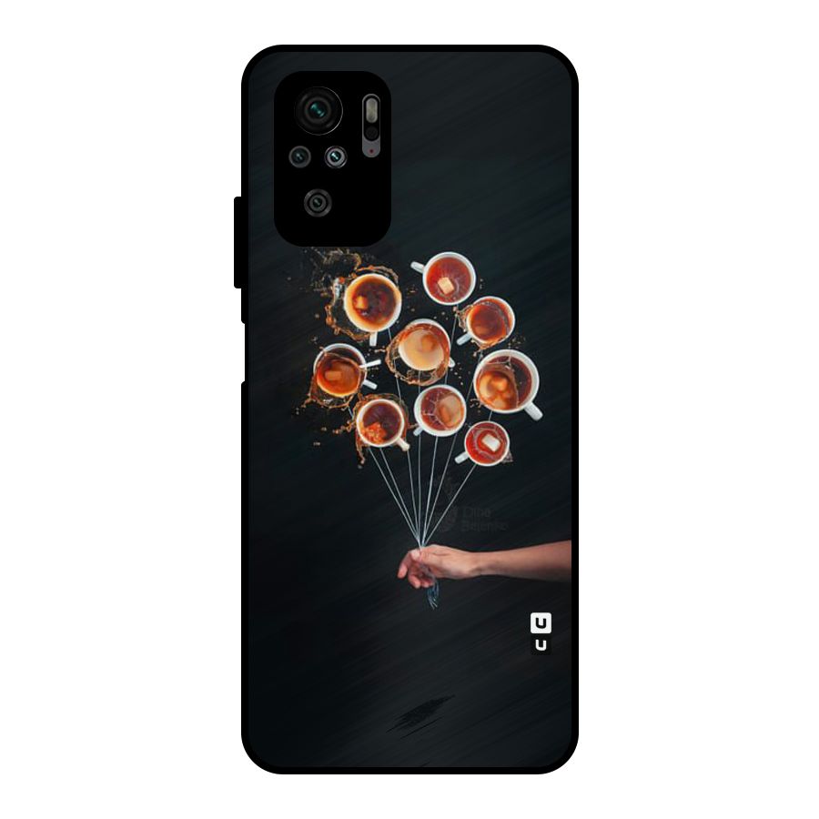 Coffee Balloon Metal Back Case for Redmi Note 10S