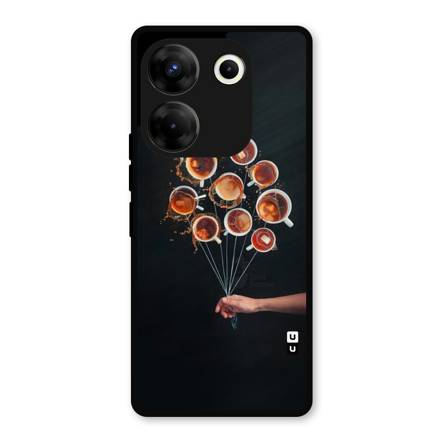 Coffee Balloon Metal Back Case for Tecno Camon 20