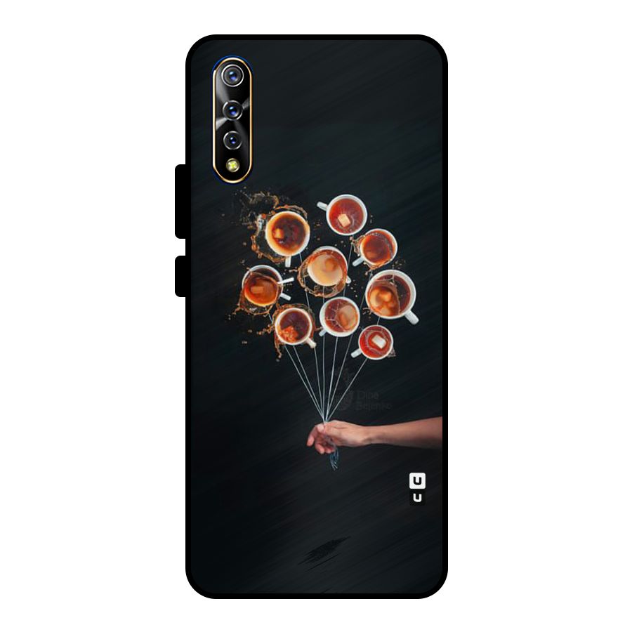 Coffee Balloon Metal Back Case for Vivo S1