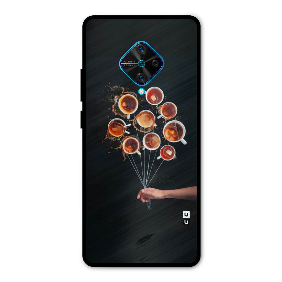 Coffee Balloon Metal Back Case for Vivo S1 Pro