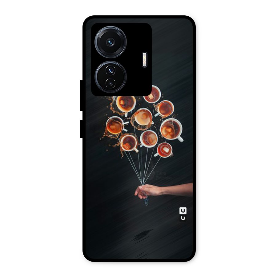 Coffee Balloon Metal Back Case for Vivo T1 Pro