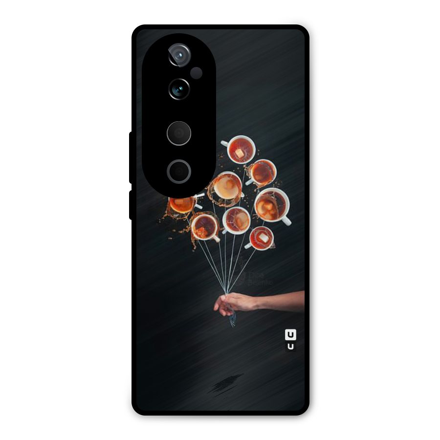 Coffee Balloon Metal Back Case for Vivo T3 Ultra