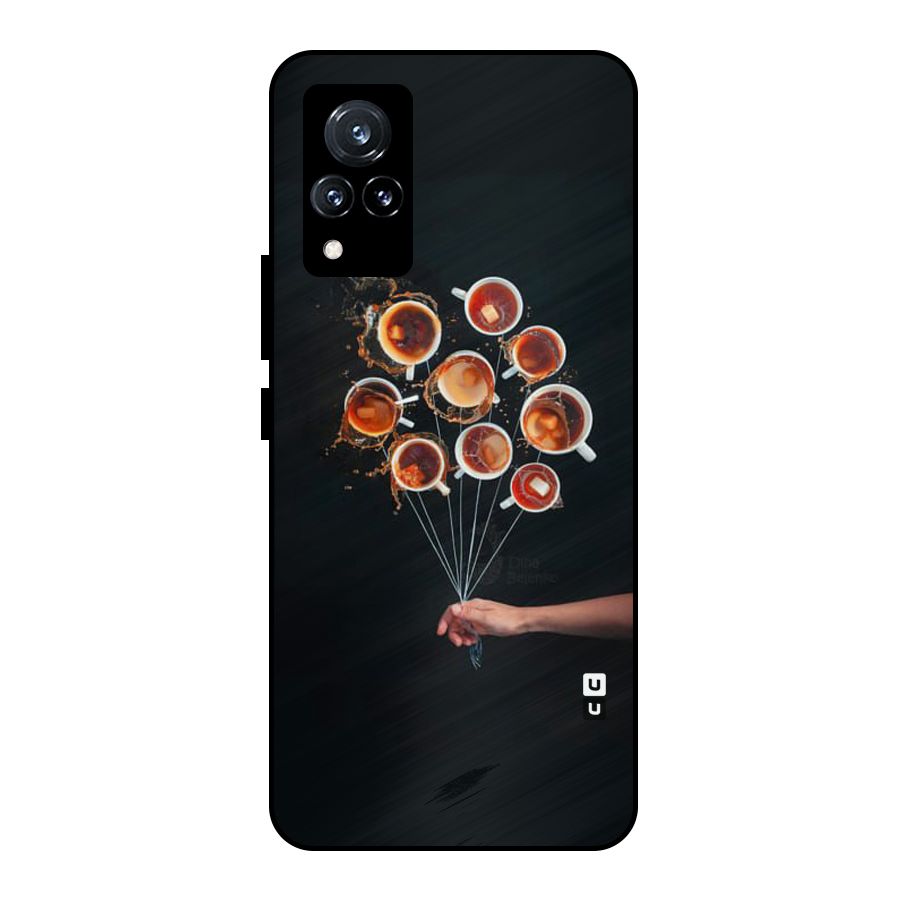 Coffee Balloon Metal Back Case for Vivo V21 5G