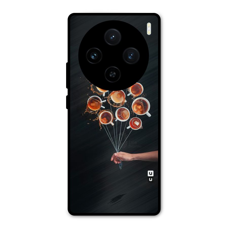 Coffee Balloon Metal Back Case for Vivo X100