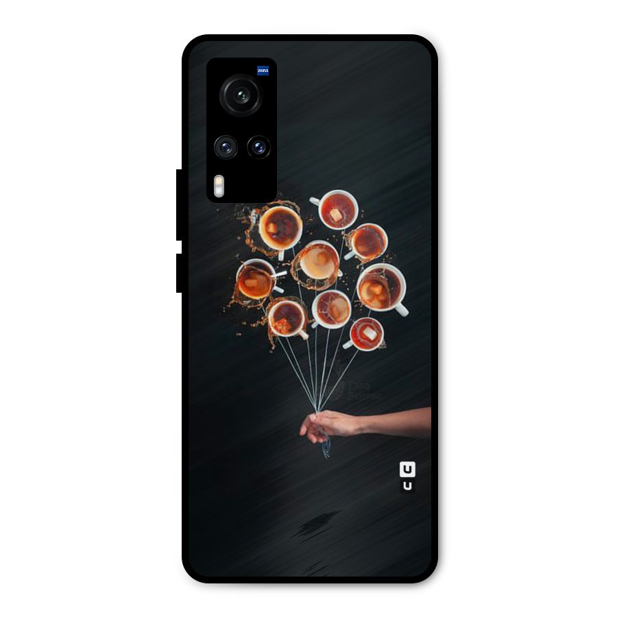 Coffee Balloon Metal Back Case for Vivo X60