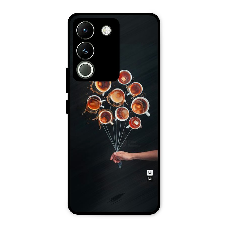 Coffee Balloon Metal Back Case for Vivo Y200