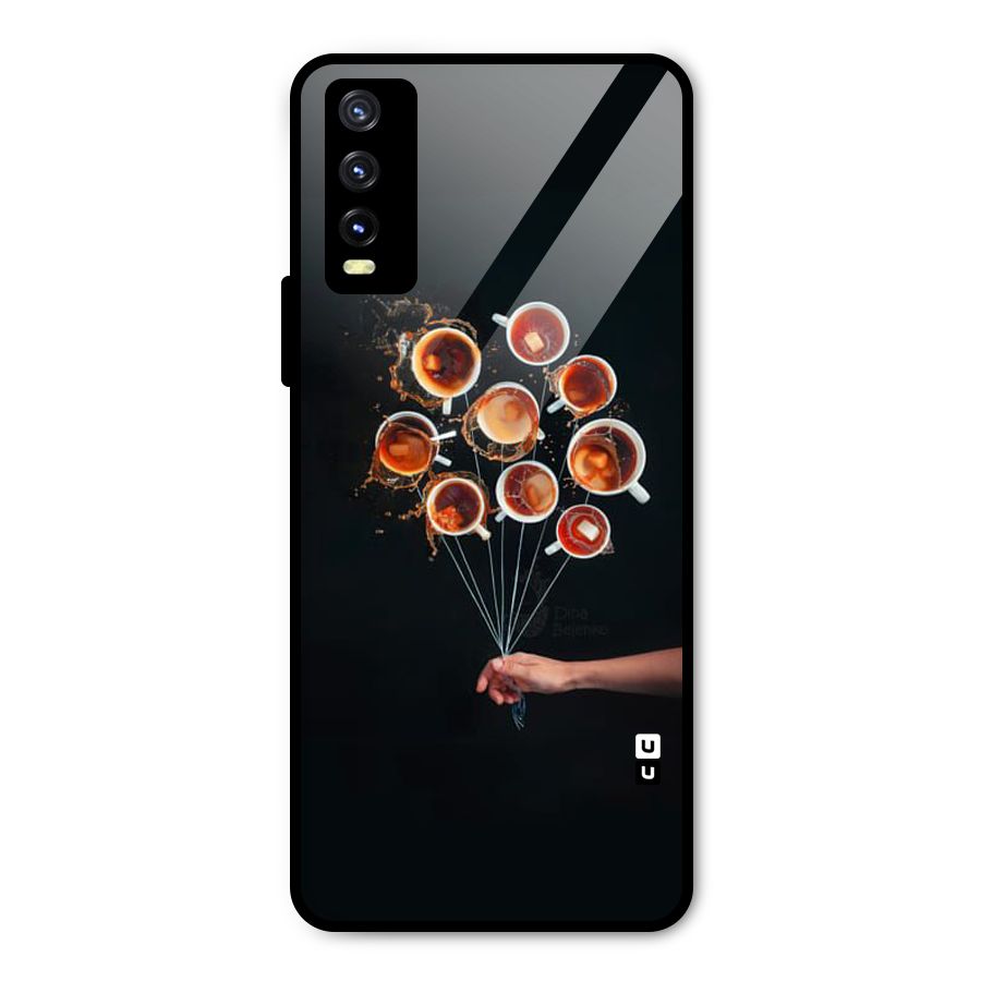 Coffee Balloon Metal Back Case for Vivo Y20g
