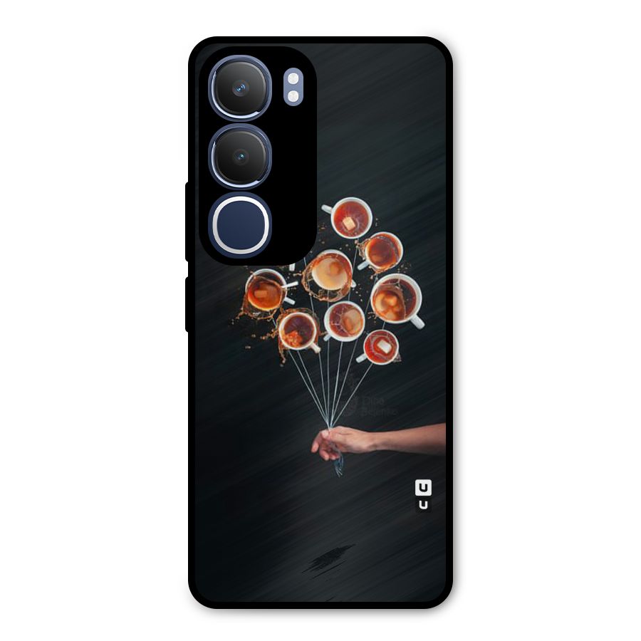 Coffee Balloon Metal Back Case for Vivo Y29