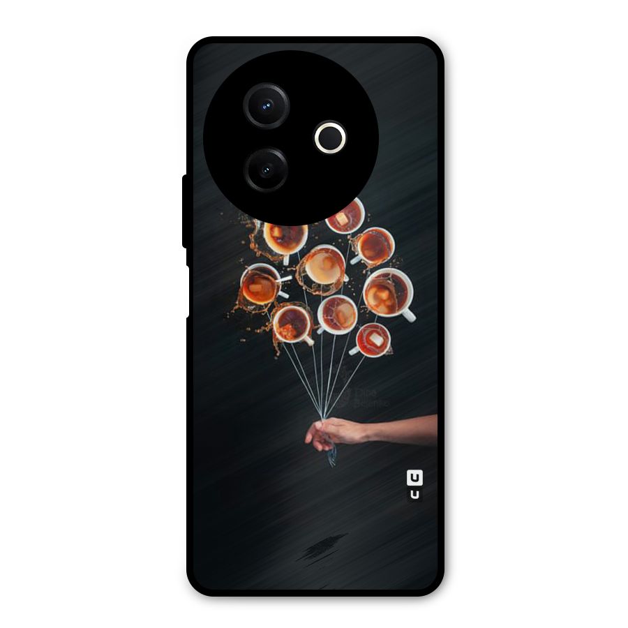 Coffee Balloon Metal Back Case for Vivo Y39
