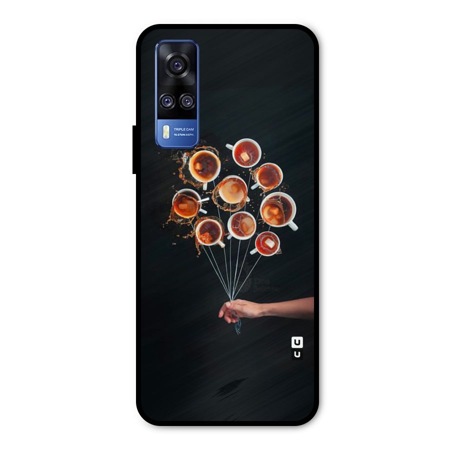 Coffee Balloon Metal Back Case for Vivo Y51A