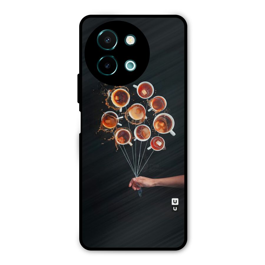 Coffee Balloon Metal Back Case for Vivo Y58