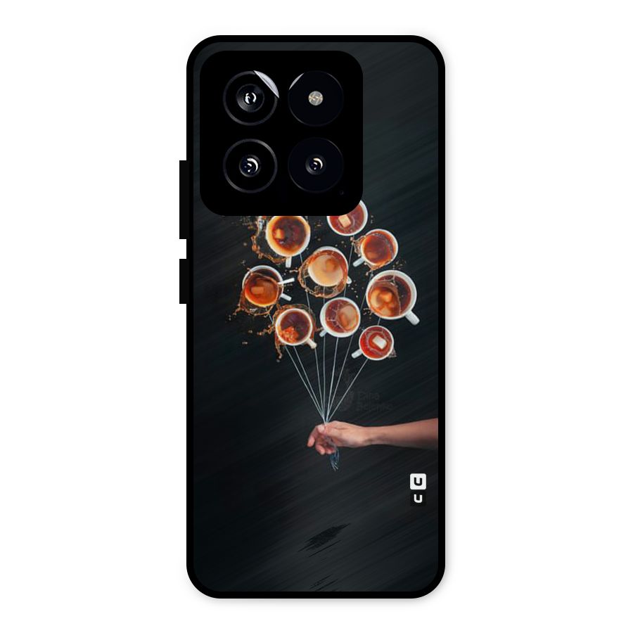 Coffee Balloon Metal Back Case for Xiaomi 14