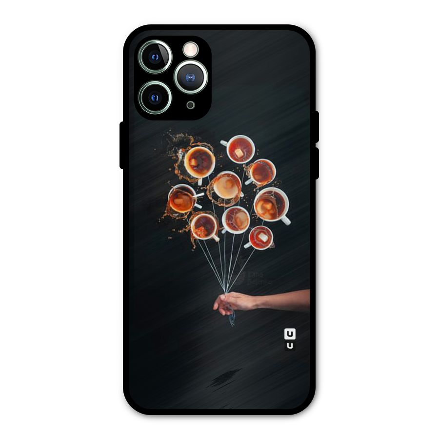 Coffee Balloon Metal Back Case for iPhone 11 Pro Max