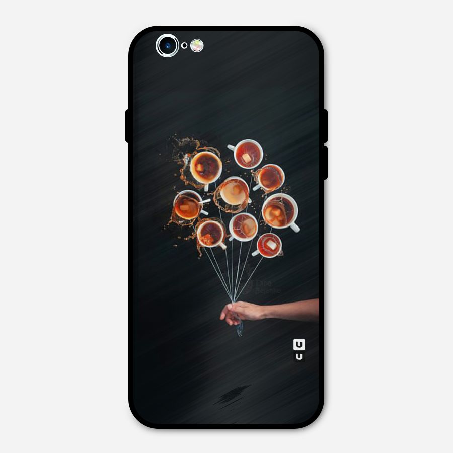Coffee Balloon Metal Back Case for iPhone 6 6s