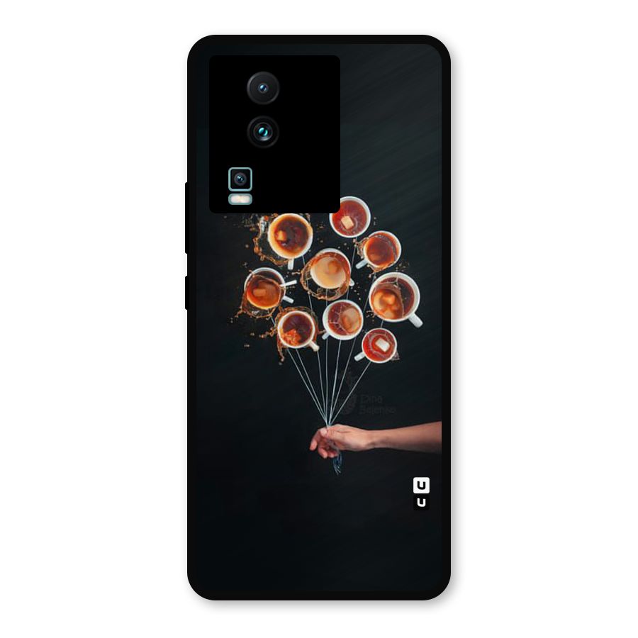 Coffee Balloon Metal Back Case for iQOO Neo 7