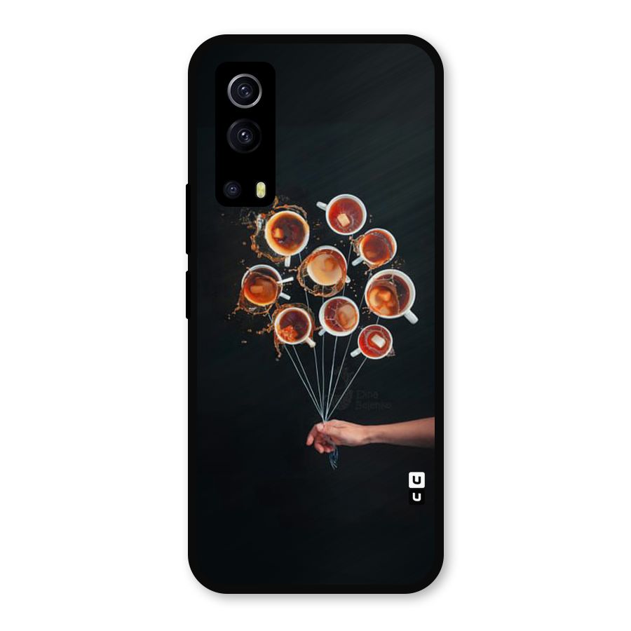 Coffee Balloon Metal Back Case for iQOO Z3