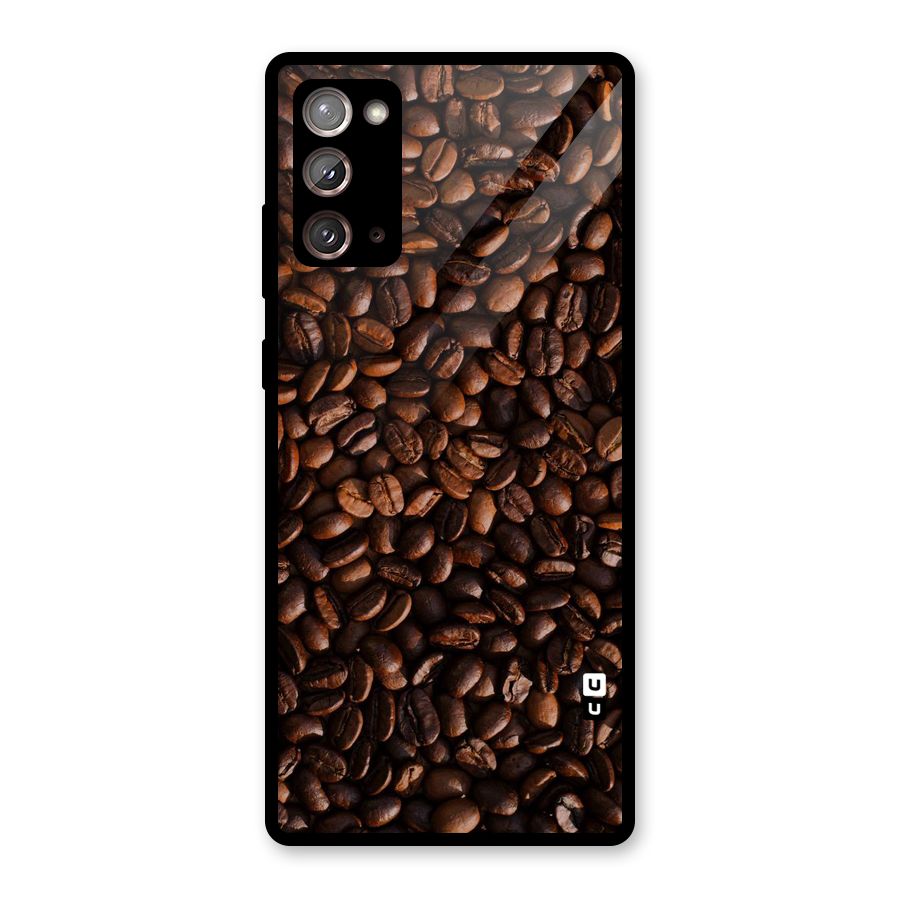 Coffee Beans Scattered Glass Back Case for Galaxy Note 20