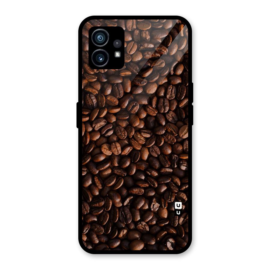 Coffee Beans Scattered Glass Back Case for Nothing Phone 1
