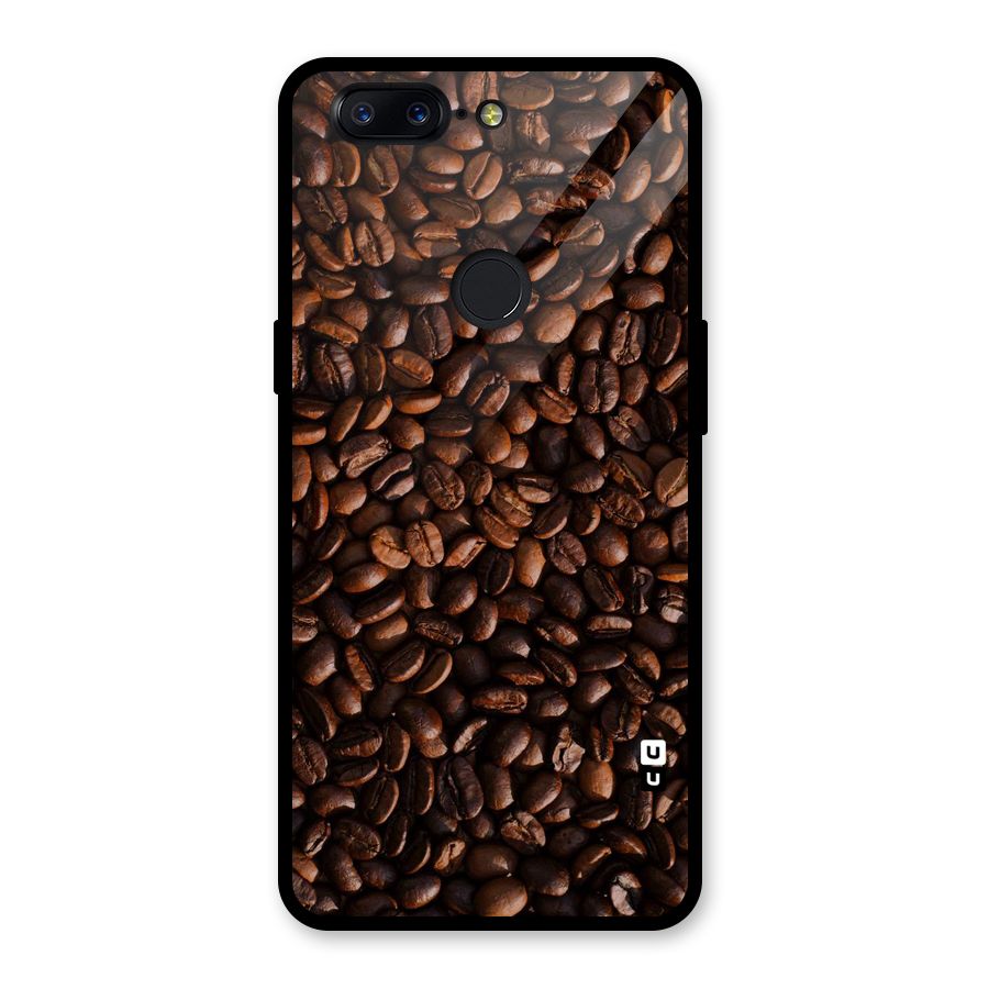 Coffee Beans Scattered Glass Back Case for OnePlus 5T