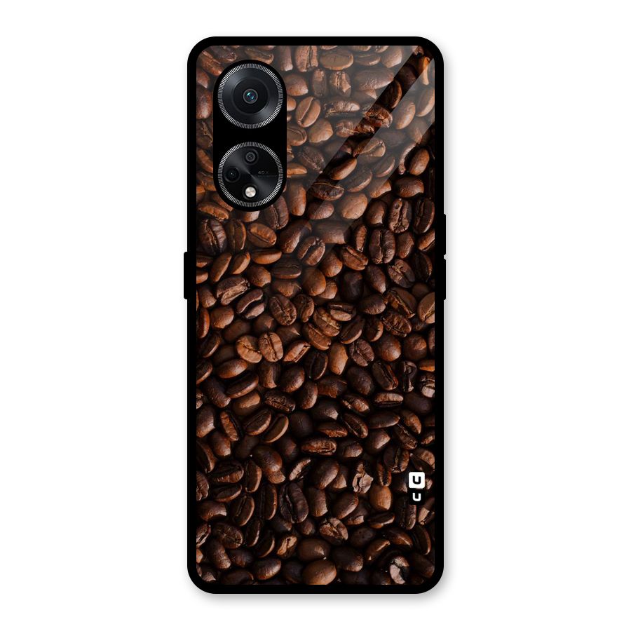 Coffee Beans Scattered Glass Back Case for Oppo F23