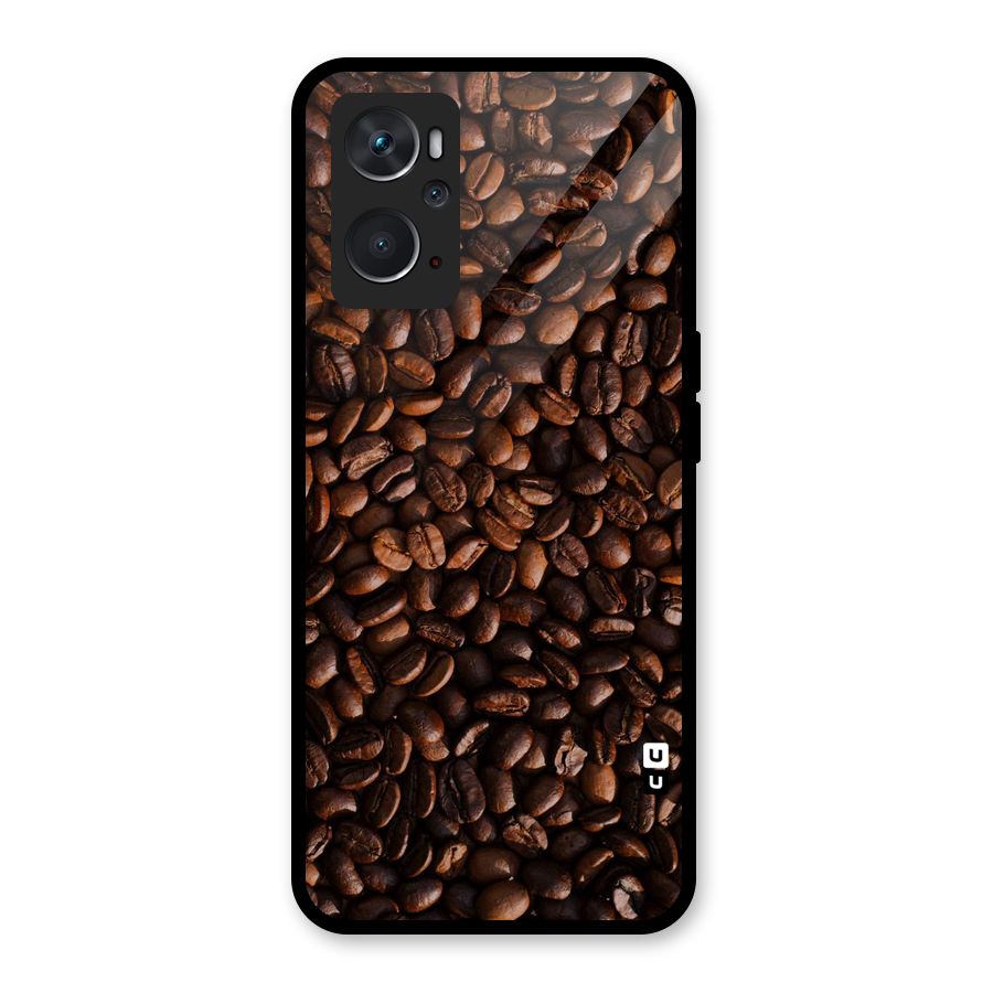 Coffee Beans Scattered Glass Back Case for Oppo K10 4G