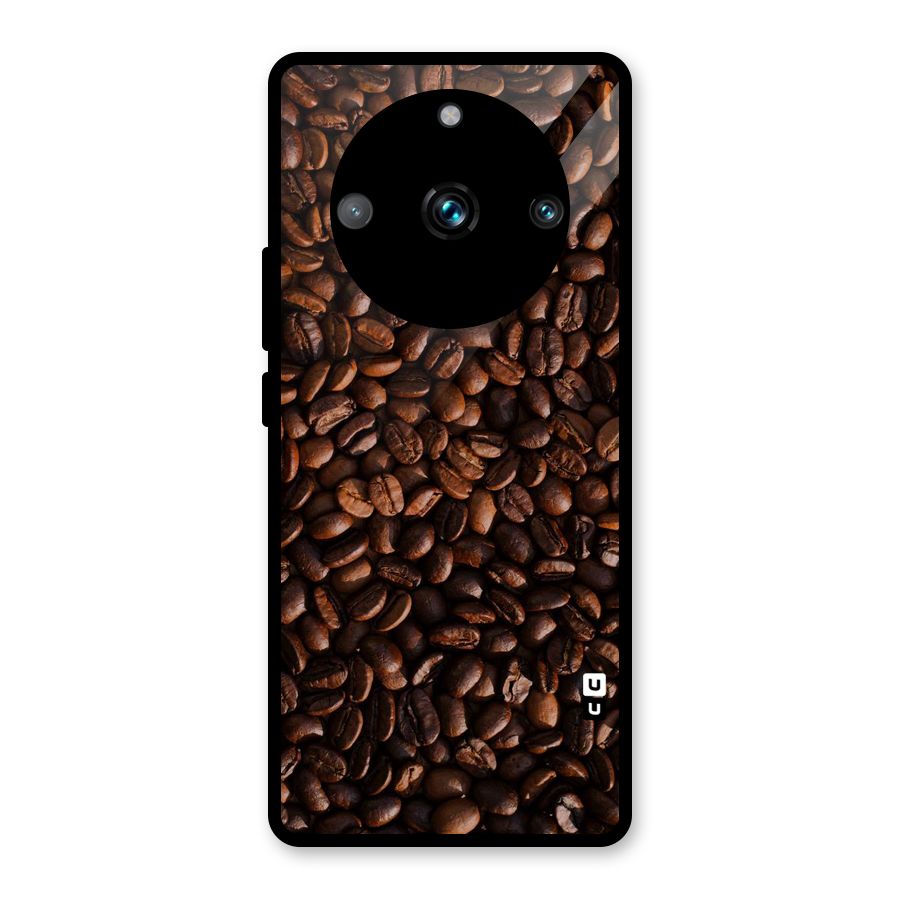 Coffee Beans Scattered Glass Back Case for Realme 11 Pro Plus