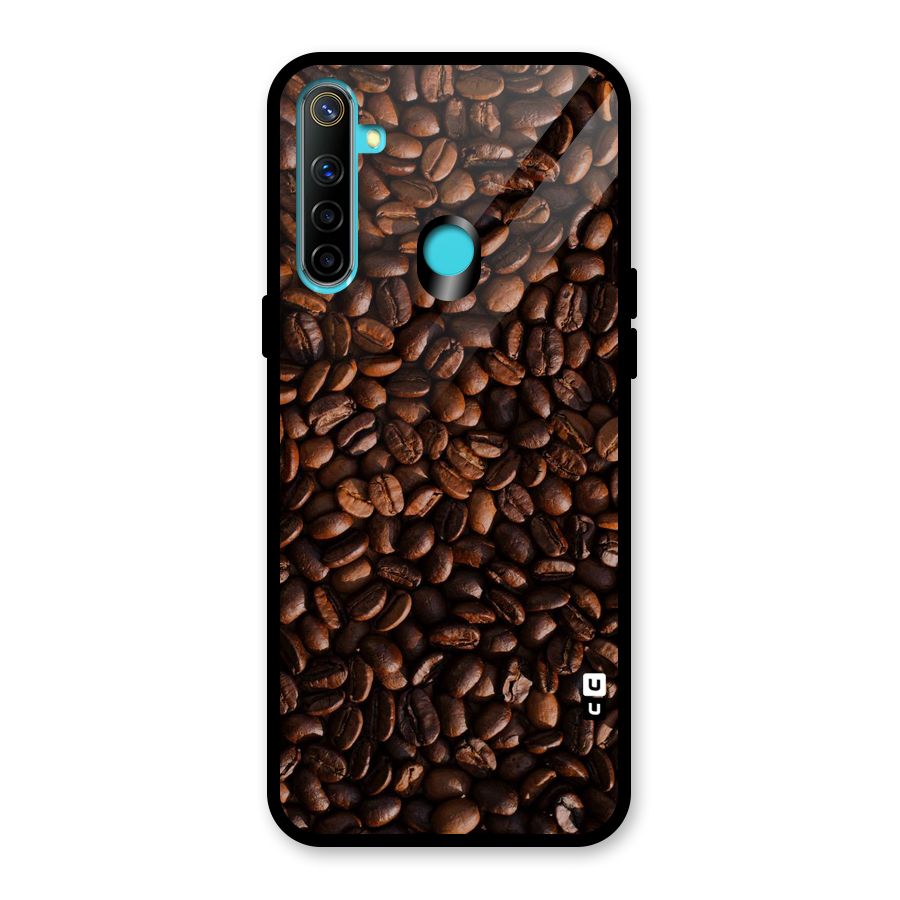 Coffee Beans Scattered Glass Back Case for Realme Narzo 10