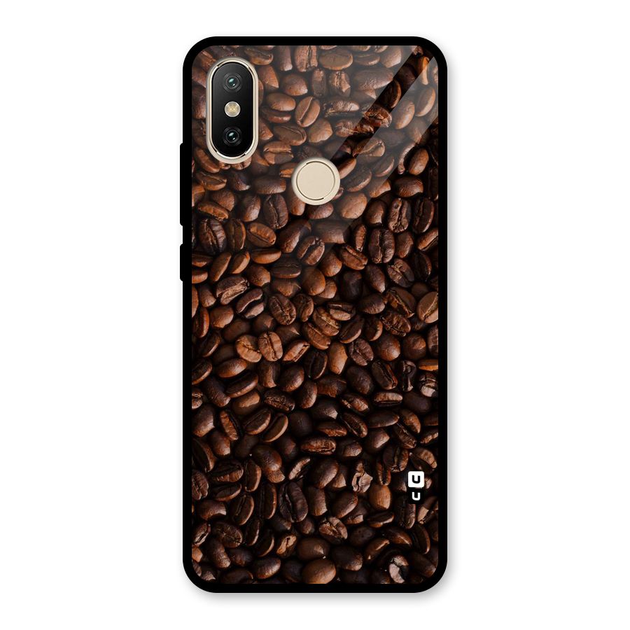Coffee Beans Scattered Glass Back Case for Redmi A2