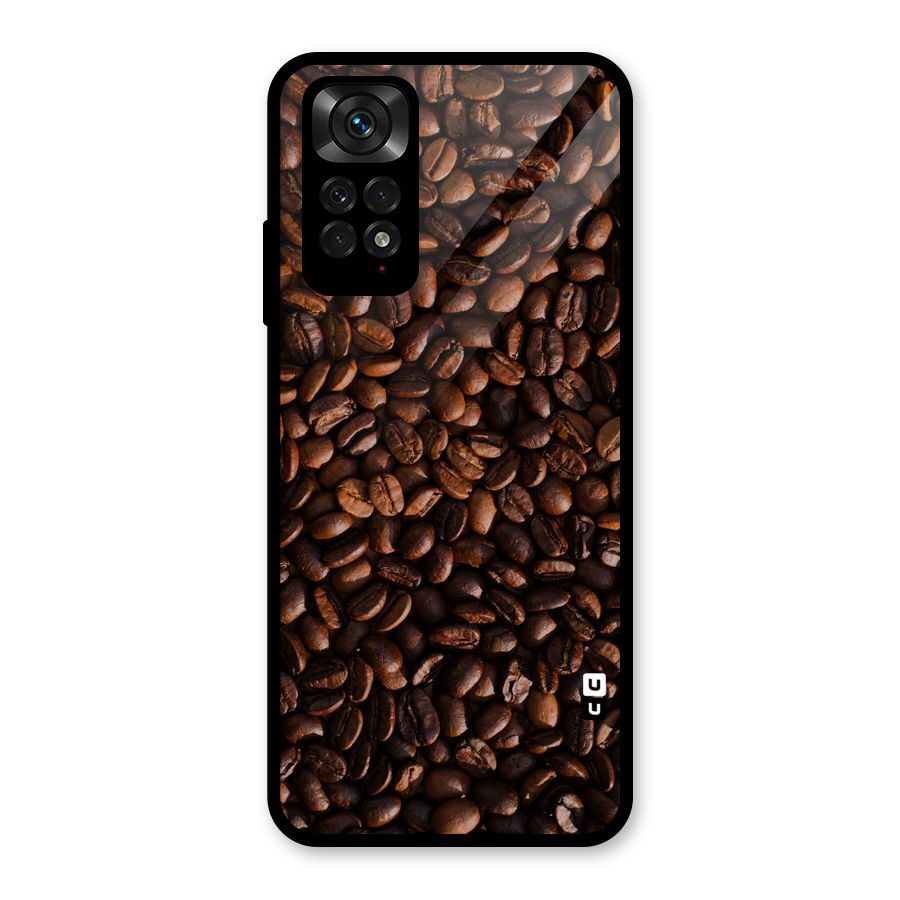 Coffee Beans Scattered Glass Back Case for Redmi Note 11S