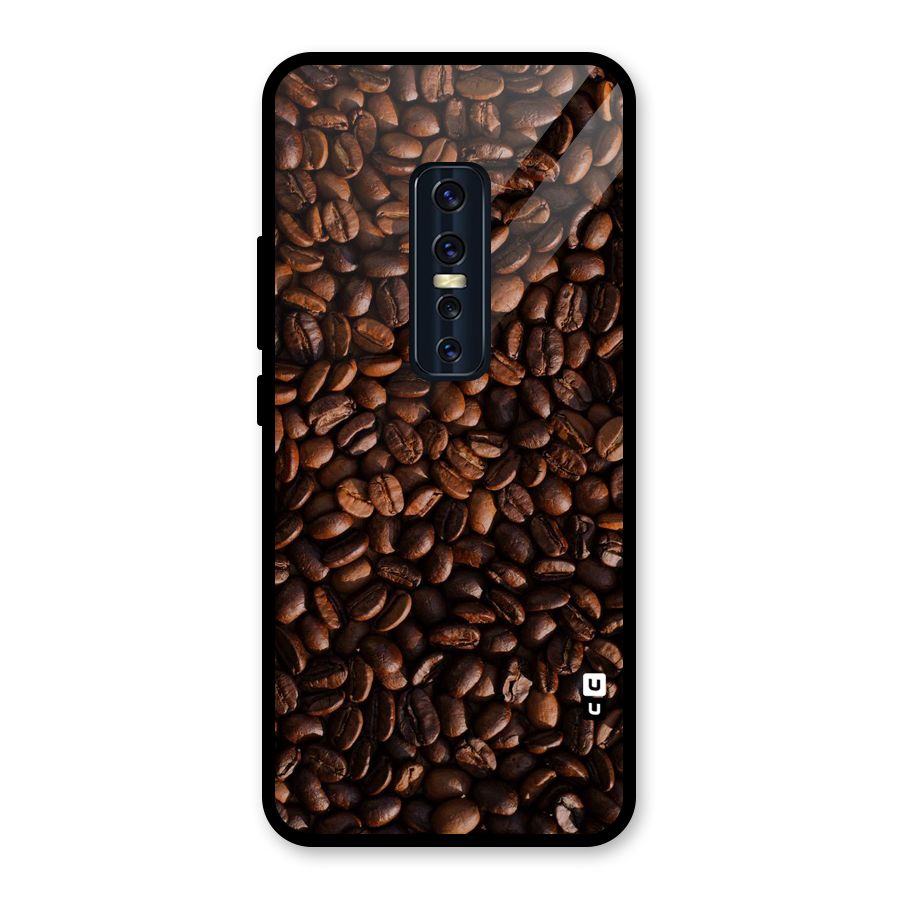 Coffee Beans Scattered Glass Back Case for Vivo V17 Pro