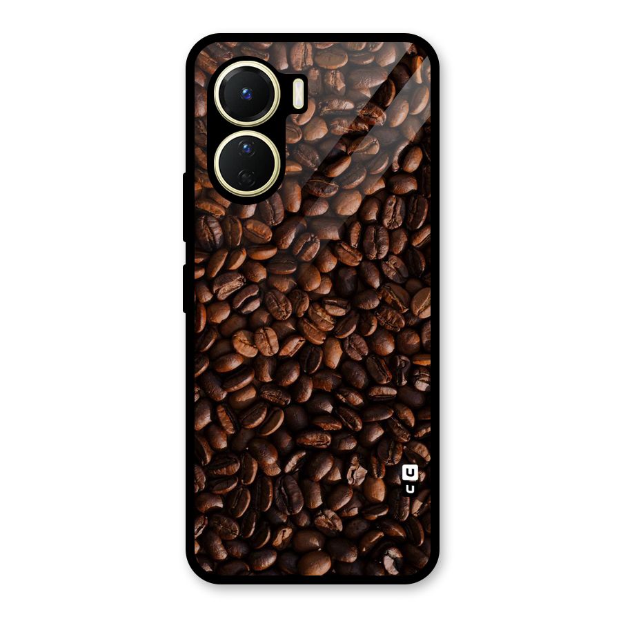 Coffee Beans Scattered Glass Back Case for Vivo Y56