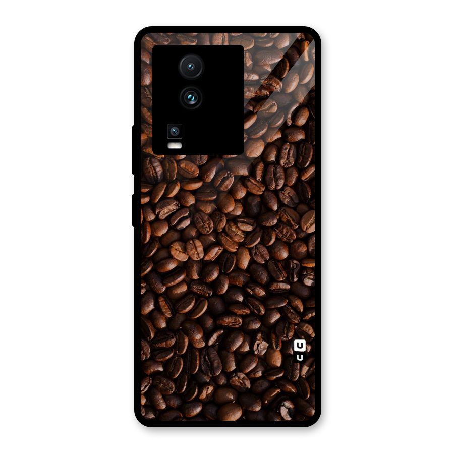 Coffee Beans Scattered Glass Back Case for Vivo iQOO Neo 7