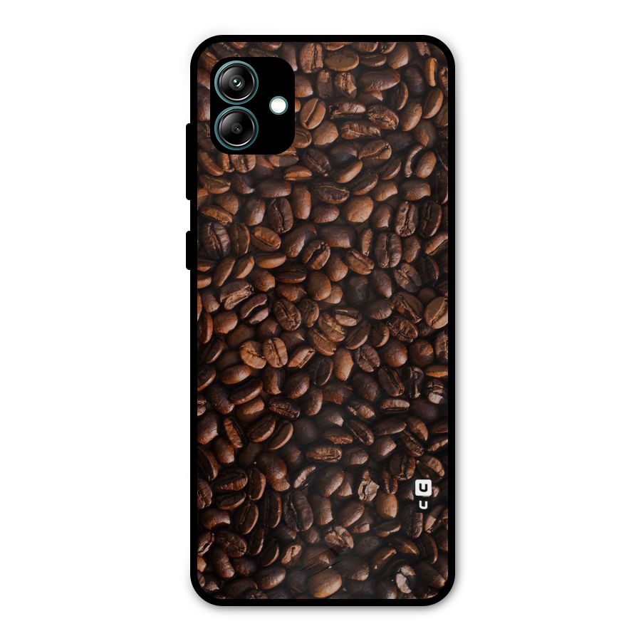 Coffee Beans Scattered Metal Back Case for Galaxy A04