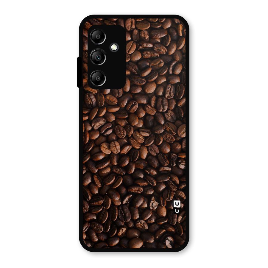 Coffee Beans Scattered Metal Back Case for Galaxy A14 5G