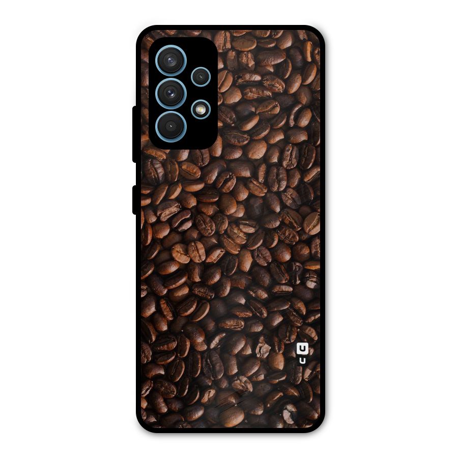 Coffee Beans Scattered Metal Back Case for Galaxy A32