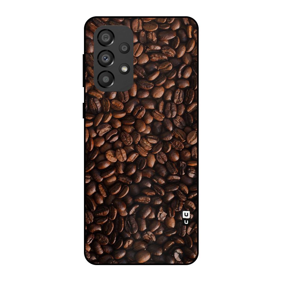 Coffee Beans Scattered Metal Back Case for Galaxy A33 5G