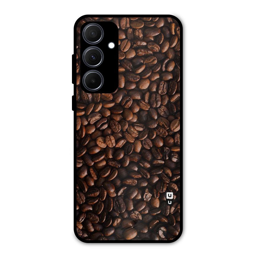Coffee Beans Scattered Metal Back Case for Galaxy A35