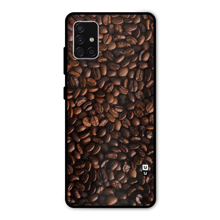 Coffee Beans Scattered Metal Back Case for Galaxy A51
