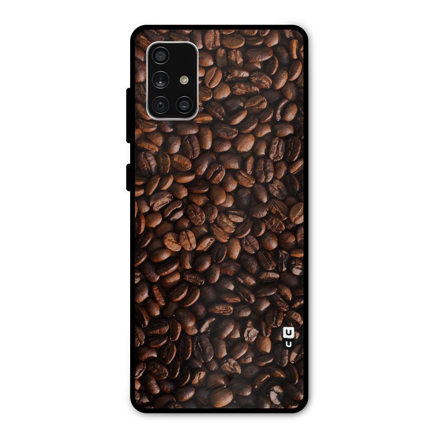 Coffee Beans Scattered Metal Back Case for Galaxy A71