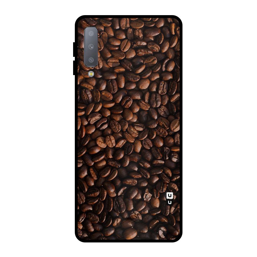 Coffee Beans Scattered Metal Back Case for Galaxy A7 (2018)