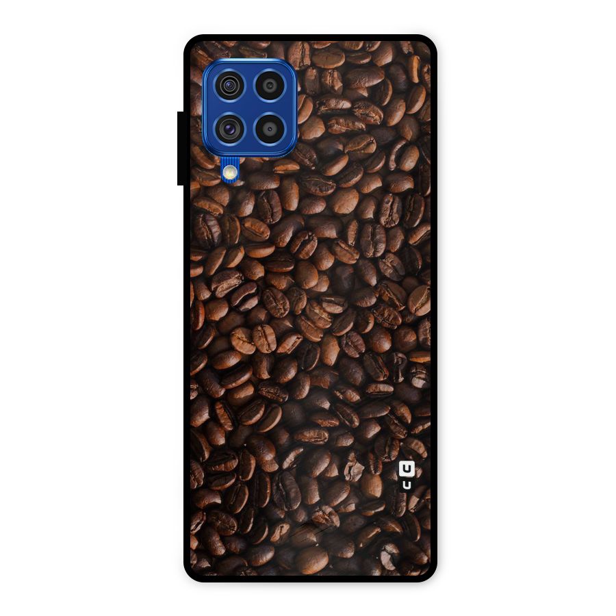 Coffee Beans Scattered Metal Back Case for Galaxy F62