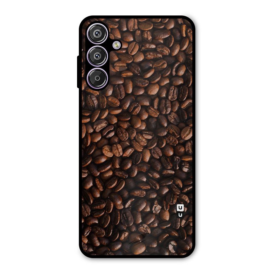 Coffee Beans Scattered Metal Back Case for Galaxy M15