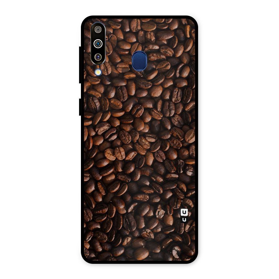 Coffee Beans Scattered Metal Back Case for Galaxy M30