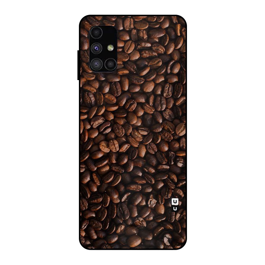 Coffee Beans Scattered Metal Back Case for Galaxy M51