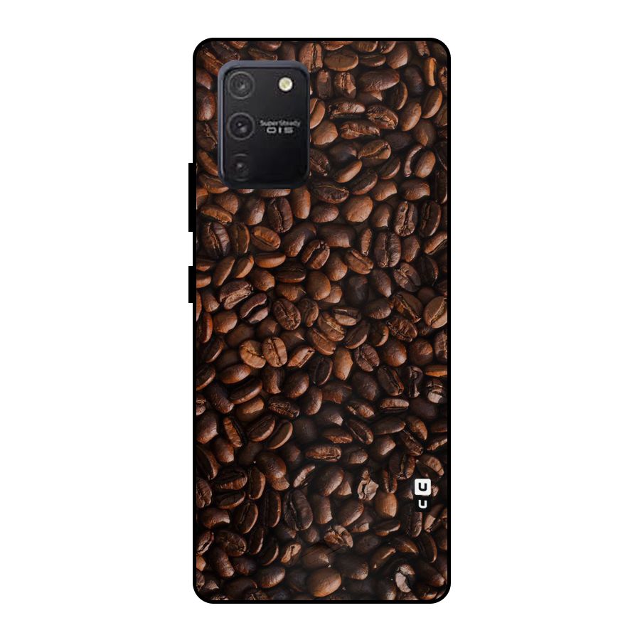 Coffee Beans Scattered Metal Back Case for Galaxy S10 Lite